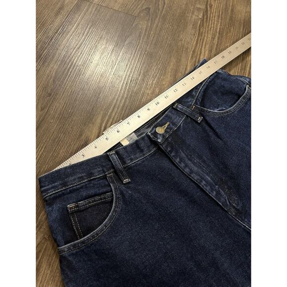 Wrangler Blues Relaxed Fit Jeans Womens Boot Cut Dark Wash Denim Comfort 14x32 - Picture 6 of 10